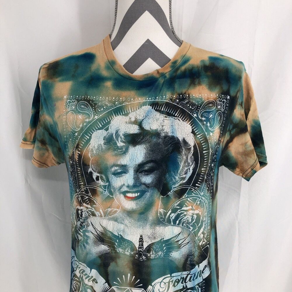 Andre de Dienes Marilyn Monroe Fame Fortune Tie Dye T Shirt Small
